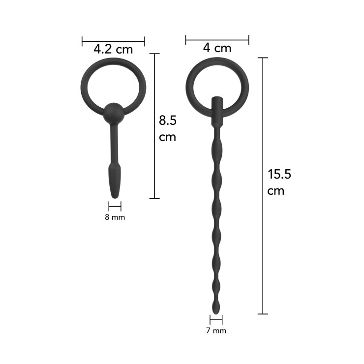 KIT DI DUE SONDE URETRALI IN SILICONE TAGLIA S ANCHE PER...