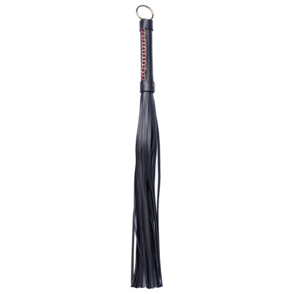 KIT BONDAGE 6 PEZZI NERO ELEGANTE CON DETTAGLI ORO E ROSSI ACCESSORI REGOLABILI