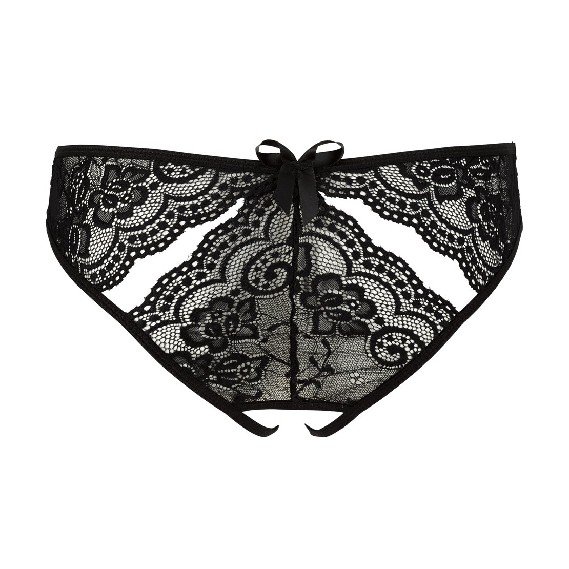 CULOTTE SEXY IN RAFFINATO PIZZO NERO FLOREALE...