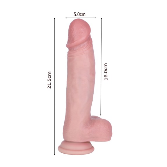 FALLO VIBRANTE CON MOVIMENTO A SPINTA REALISTICO WIRELESS 21,5CM