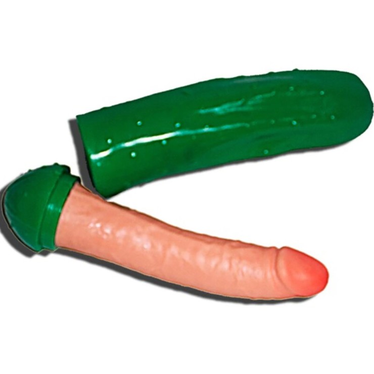 CETRIOLO GADGET SCHERZOSO SEXY CON SORPRESA DI PENE DENTRO