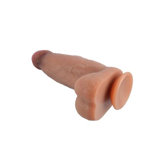 FALLO REALISTICO GROSSO IN SILICONE CON TESTICOLI E VENTOSA 9"