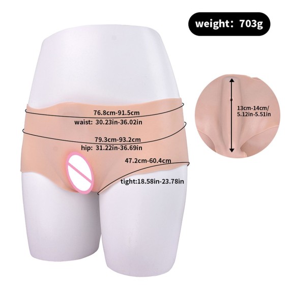 PROTESI MUTANDA IN SILICONE A FORMA DI VAGINA CON ANO REALISTICA
