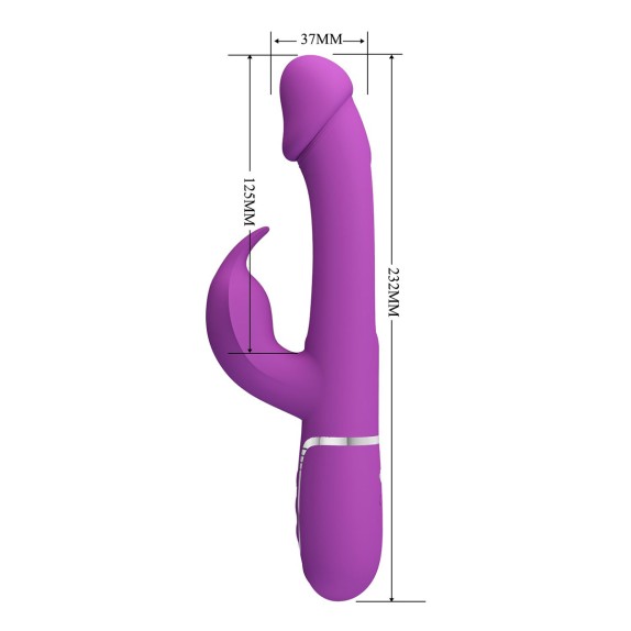 RABBIT 3-IN-1 CON LINGUA PER PUNTO G E VIBRATORE CLITORIDE CON TURBO KAMPAS