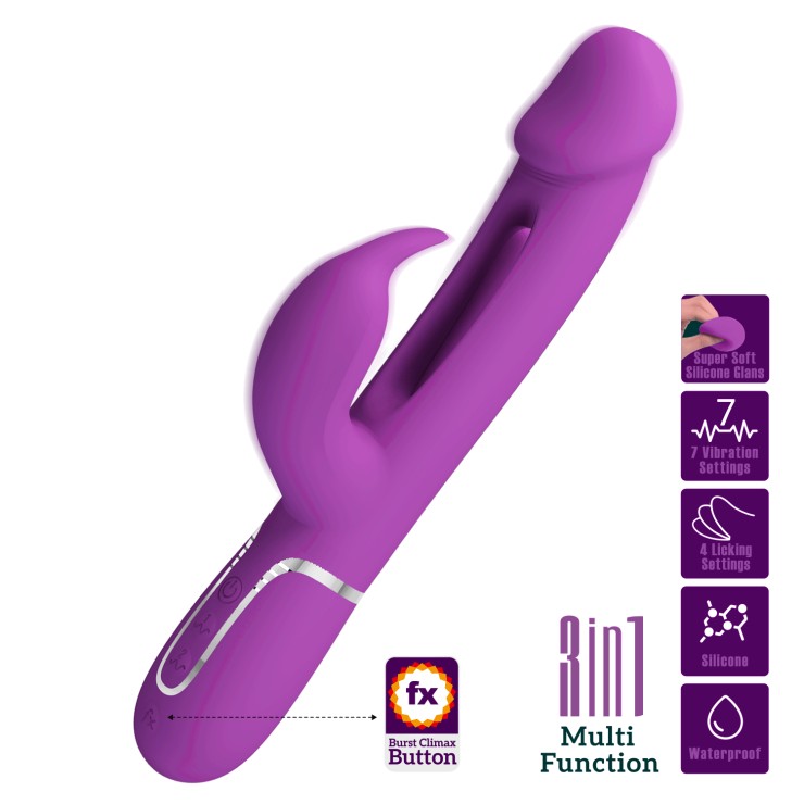 RABBIT 3-IN-1 CON LINGUA PER PUNTO G E VIBRATORE...