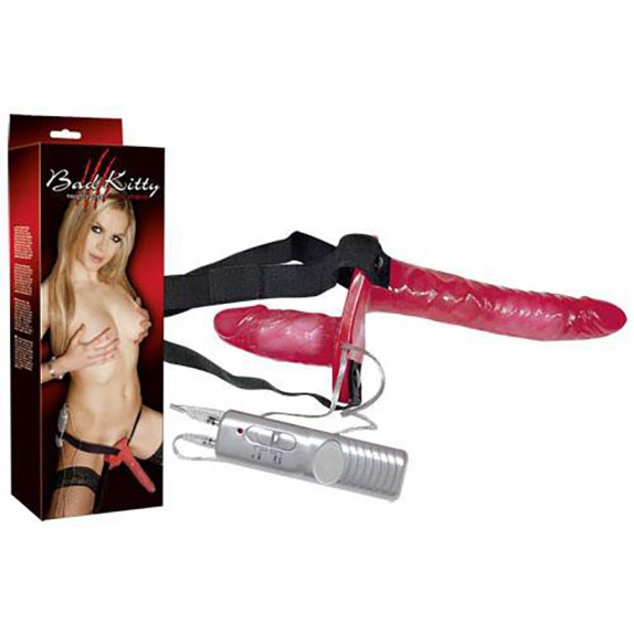 BAD KITTY DOUBLE STRAP-ON VIBRANTE