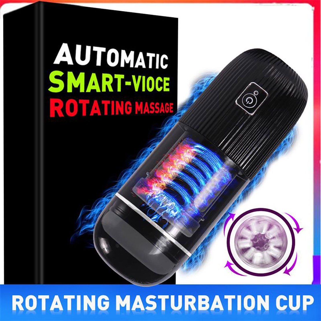 MASTURBATORE PER UOMO ROTANTE CON VENTOSA E...