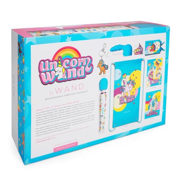 WAND EDIZIONE UNICORNO SET 8 PEZZI CON TESTA PER PENETRAZIONE E ACCESSORI