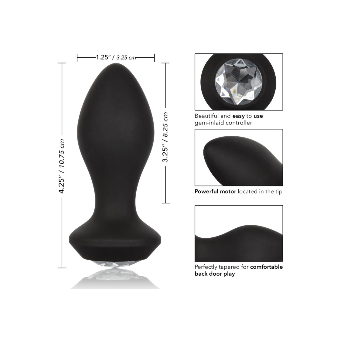 PLUG ANALE VIBRANTE CON GIOIELLO SEX TOY IN...