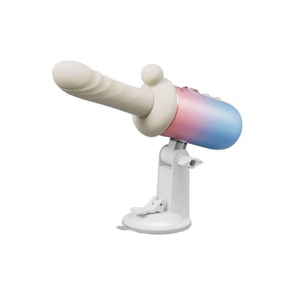 SPINEL MINI SEX MACHINE CON MOVIMENTO A SPINTA, VIBRAZIONE, CALORE CON DILDI E ACCESSORI & APP DISTANZA