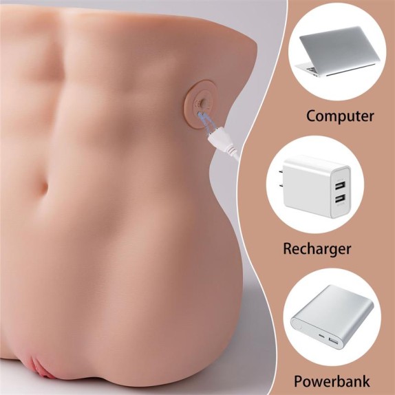 MASTURBATORE DI TORSO MUSCOLO REALISTICO DI DONNA CON MOVIMENTO A SPINTA LYDIA