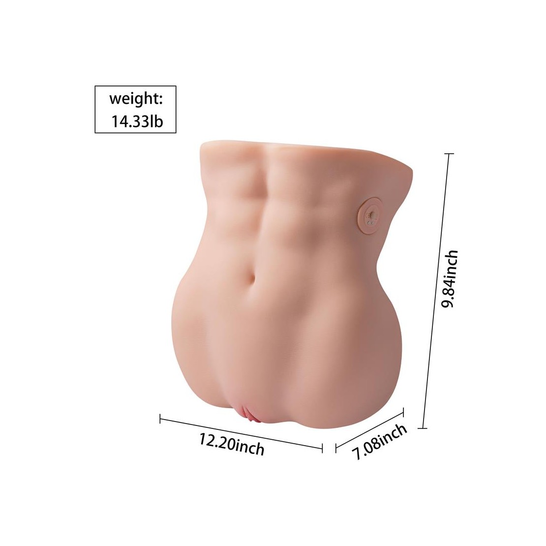 MASTURBATORE REALISTICO DI TORSO MUSCOLOSO DI...