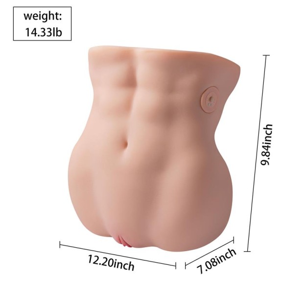 MASTURBATORE DI TORSO MUSCOLO REALISTICO DI DONNA CON MOVIMENTO A SPINTA LYDIA
