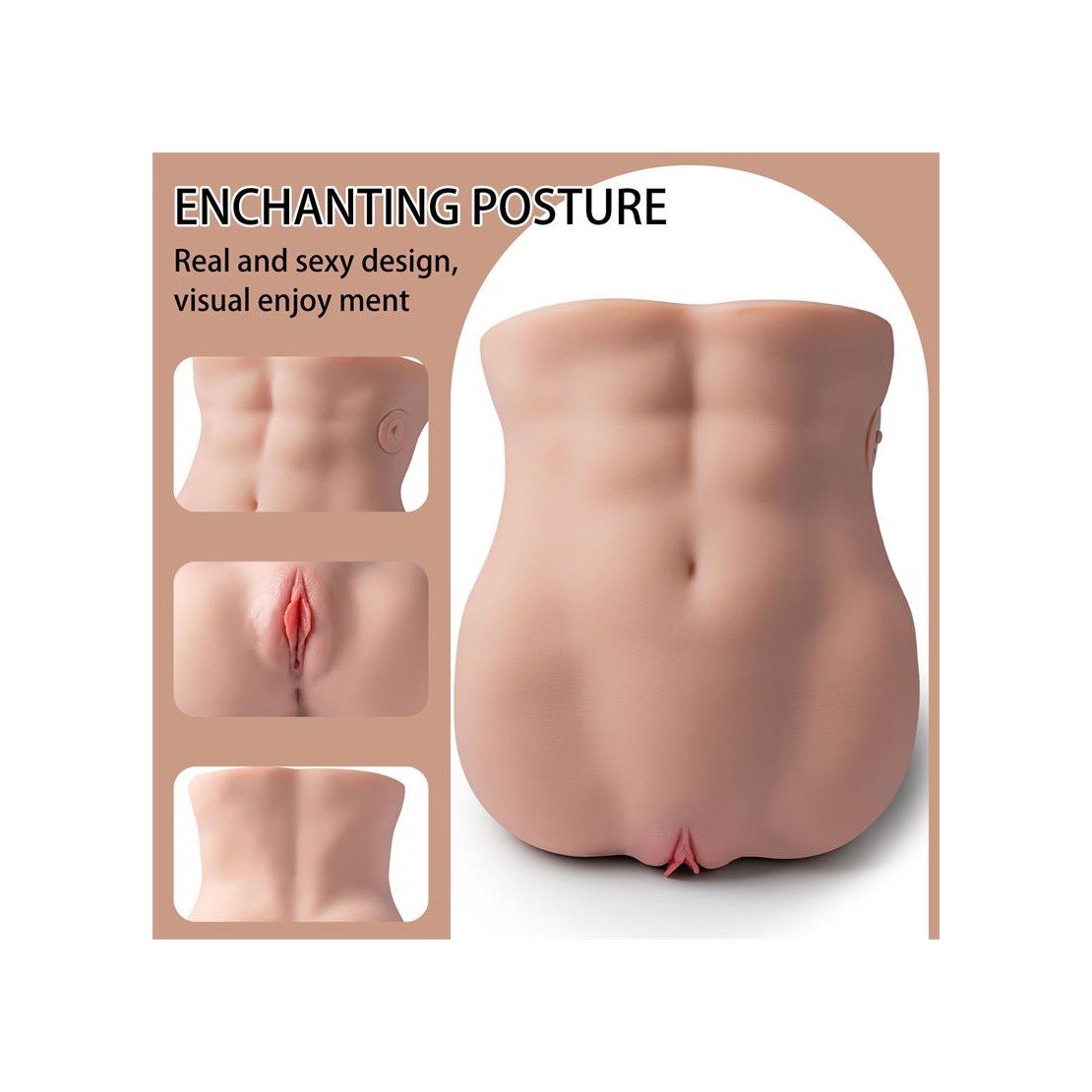 MASTURBATORE REALISTICO DI TORSO MUSCOLOSO DI...