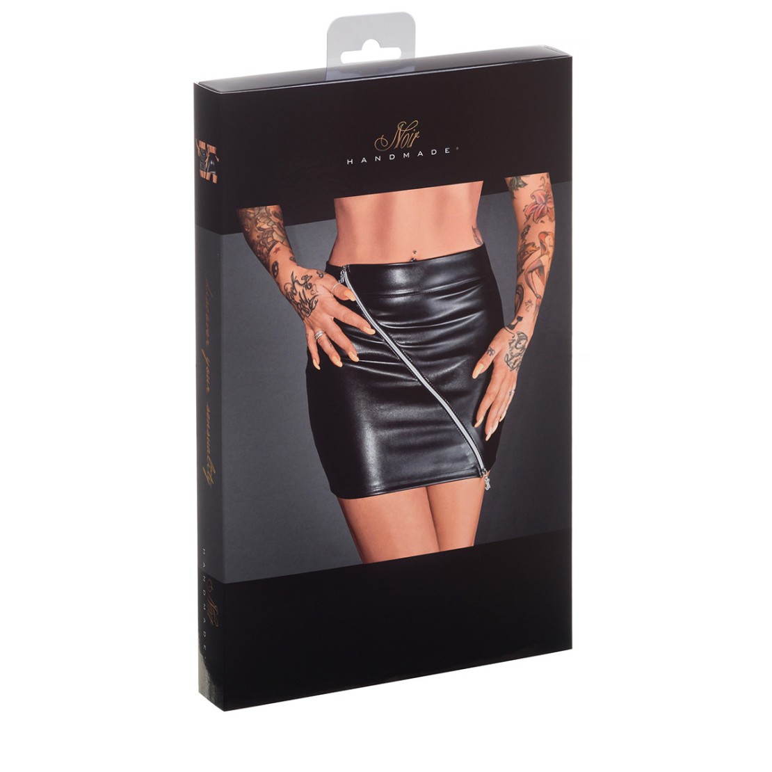 MINIGONNA SEXY IN ECOPELLE CON ZIP DOPPIA VIA...