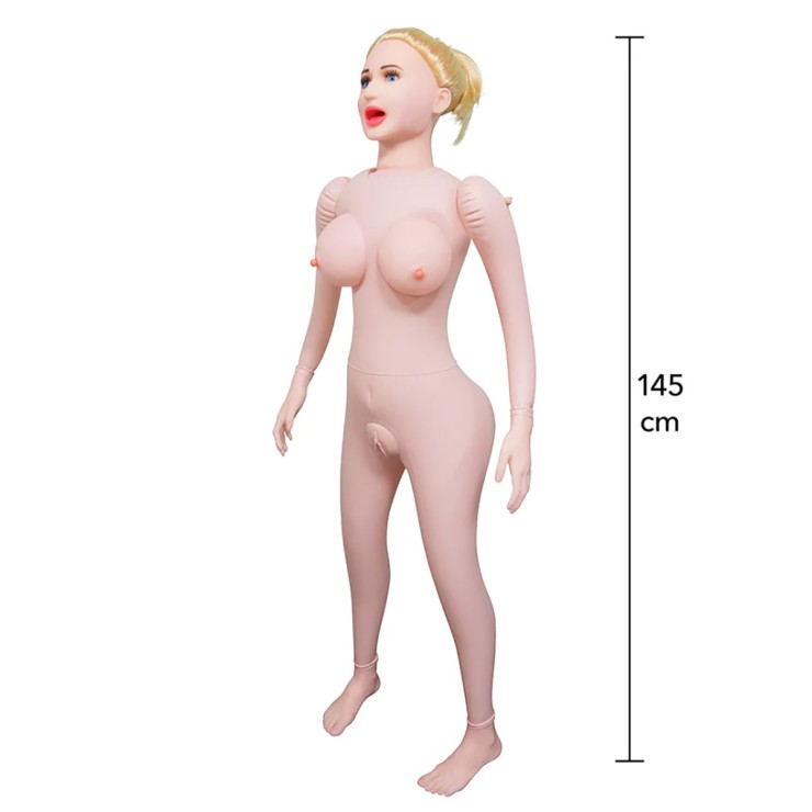 LOLA BAMBOLA GONFIABILE IN PVC E SILICONE CON BOCCA... 2