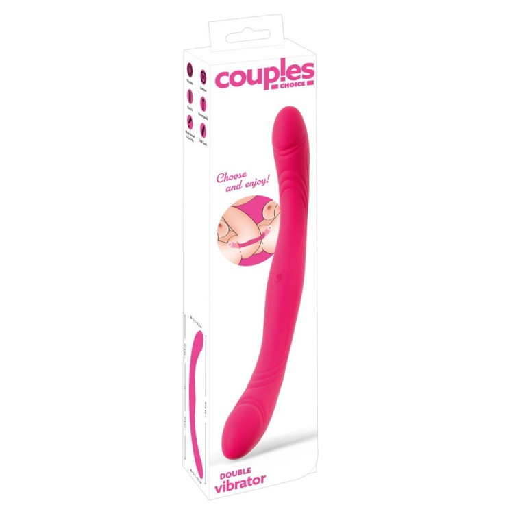 VIBRATORE DOPPIA TESTA RICARICABILE IN SILICONE FLESSIBILE 2