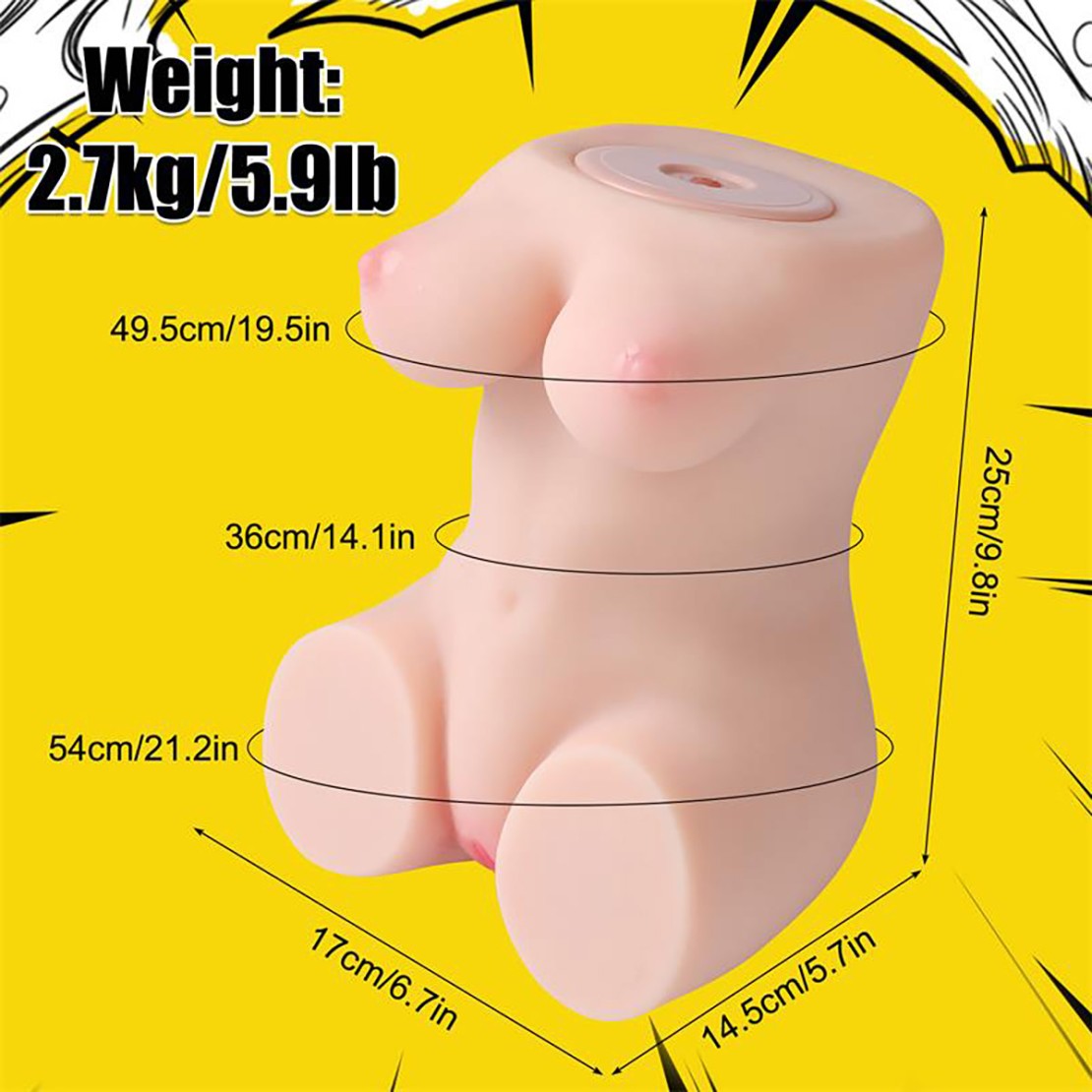 MINI BUSTO DONNA REALISTICO CON MOVIMENTO A...