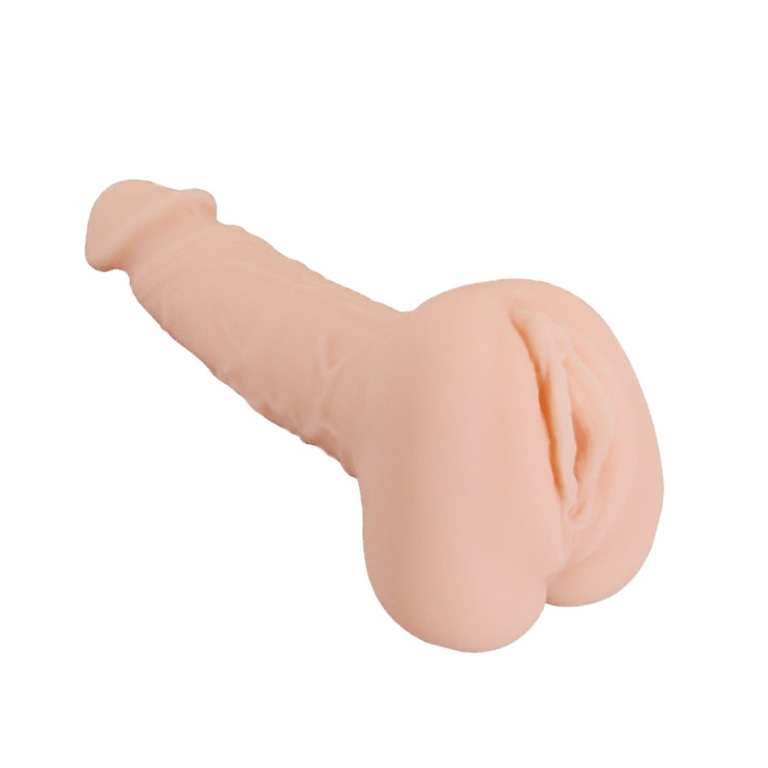 MASTURBATORE REALISTICO 2 IN 1 PROLUNGA DILDO E...
