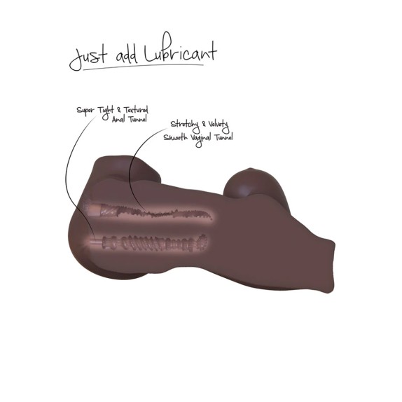 TORSO BAMBOLA REALISTICA EBONY MASTURBATORE PER UOMO VAGINA ANO