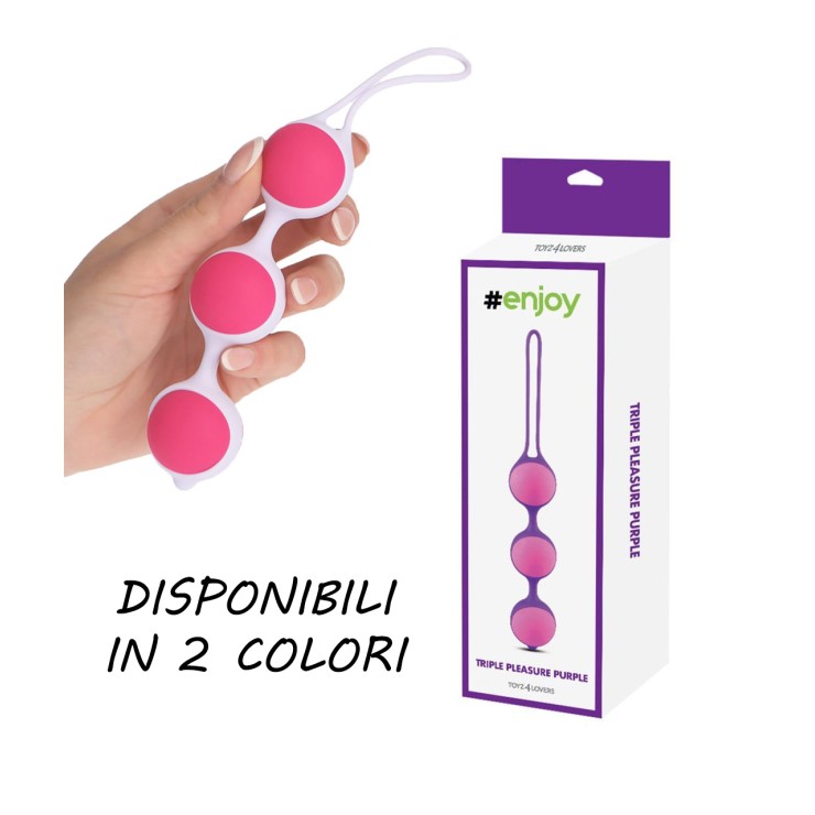 TRIPLE PLEASURE PURPLE: FILA DI 3 PALLINE VAGINALI...