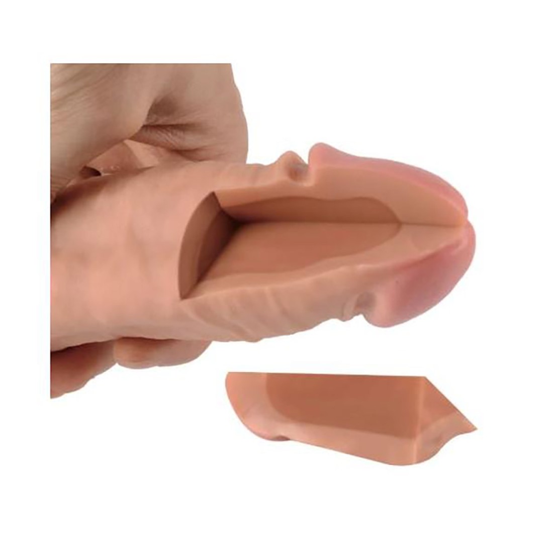 FALLO REALISTICO IN SILICONE LIQUIDO DOPPIA...