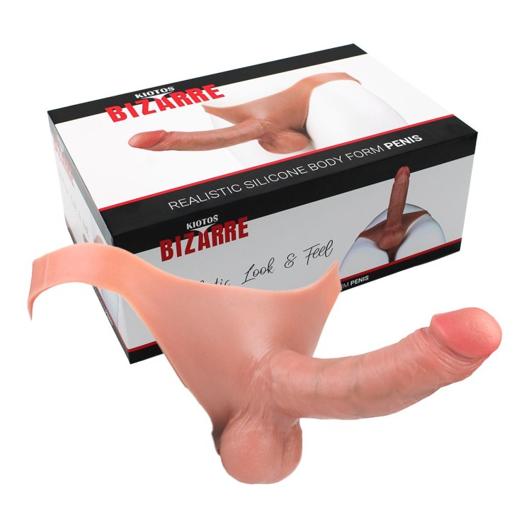 SLIP INDOSSABILE IN SILICONE CON PENE REALISTICO KIOTOS