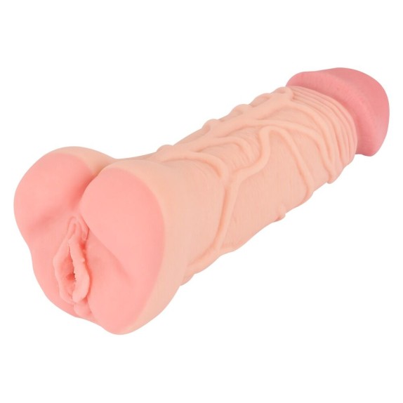 MASTURBATORE E PROLUNGA PER IL PENE CON BASE A VAGINA NATURE SKIN