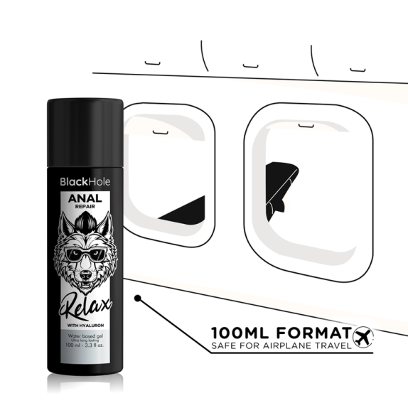 GEL LUBRIFICANTE ANALE A BASE D'ACQUA RILASSANTE E RIPARATORE CON ACIDO IALURONICO 100 ML