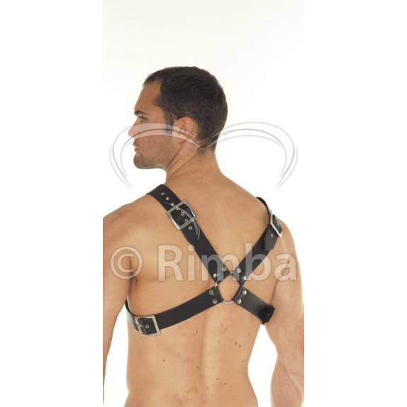 HARNESS IN PELLE REGOLABILE CON CINGHIE REGOLABILI E 