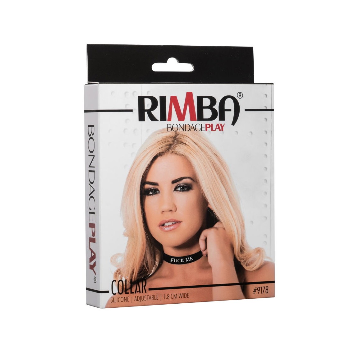 COLLARE IN SILICONE NERO CON SCRITTA "FUCK ME"...
