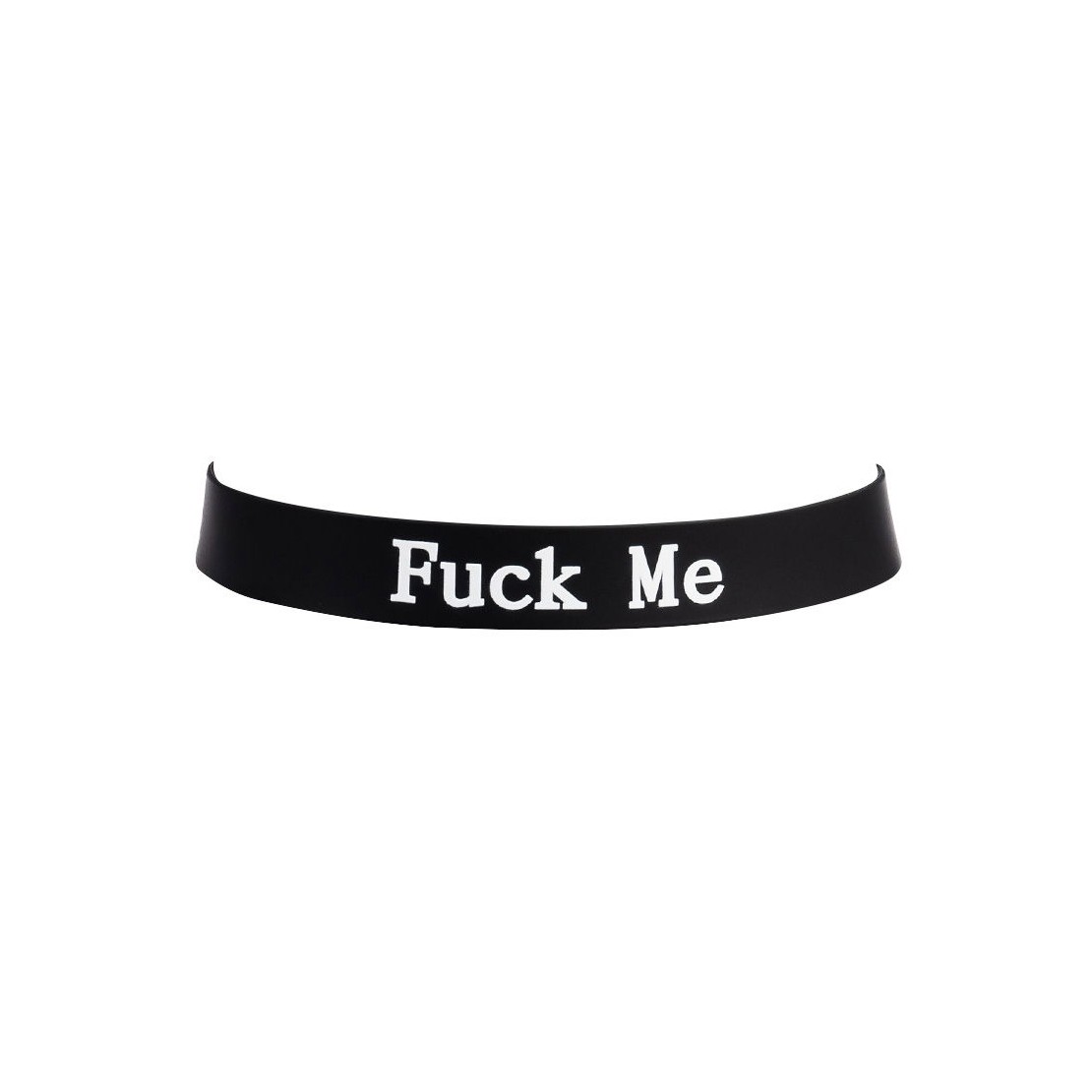 COLLARE IN SILICONE NERO CON SCRITTA "FUCK ME"...