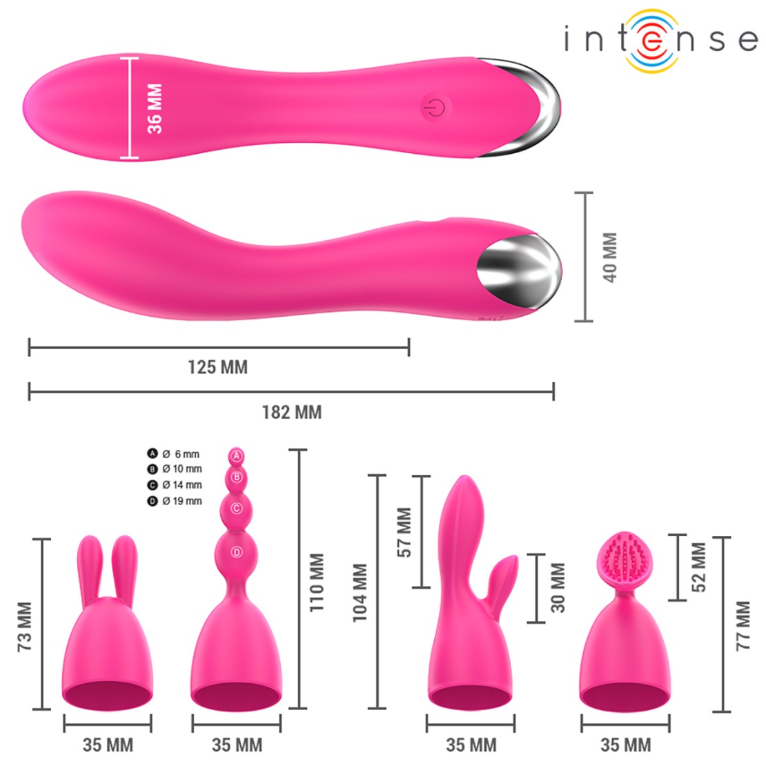 CHER VIBRATORE CON TESTINE INTERCAMBIABILI SEX...