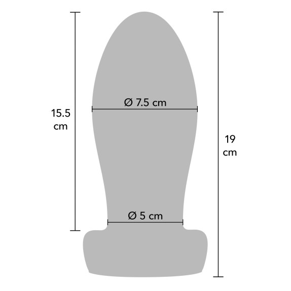 PLUG ANALE DI GRANDI DIMENSIONI XL IN SILICONE SOFFICE LUNGO 19 CM OTTIMO PER FISTING