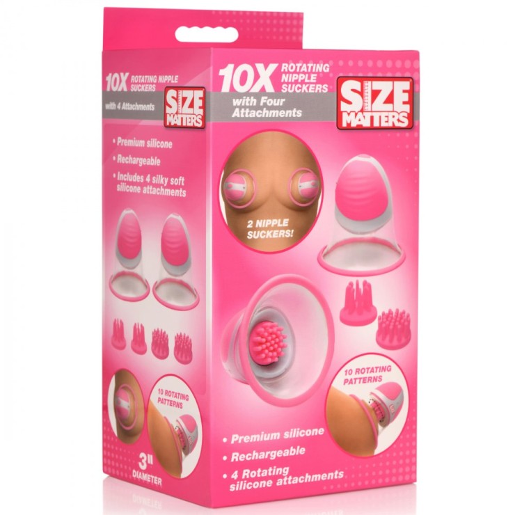 POMPETTE NIPPLE SUCKER CON 4 TESTINE ROTANTI E STIMOLANTI...