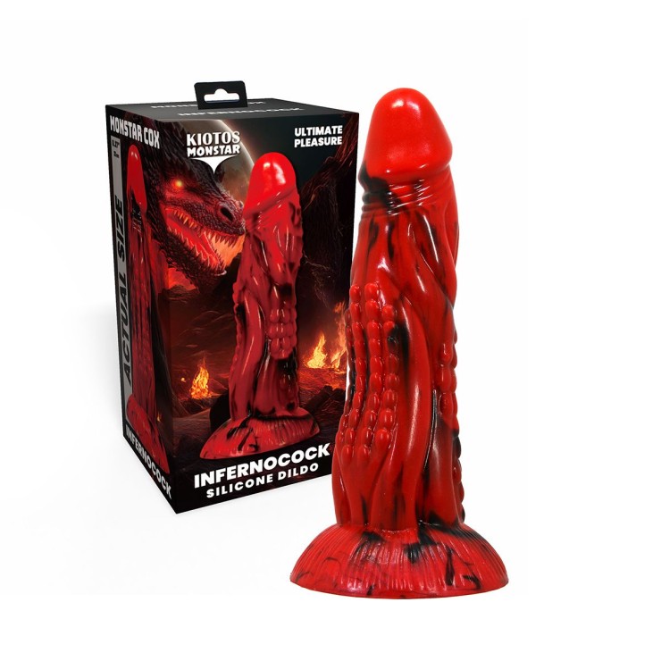 DILDO MONSTAR INFERNOCOCK IN SILICONE CON BASE VENTOSA...