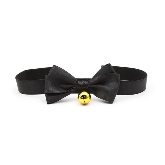 COLLARINO SEXY CON FIOCCO E CAMPANELLO CON CHIUSURA A GANCETTO