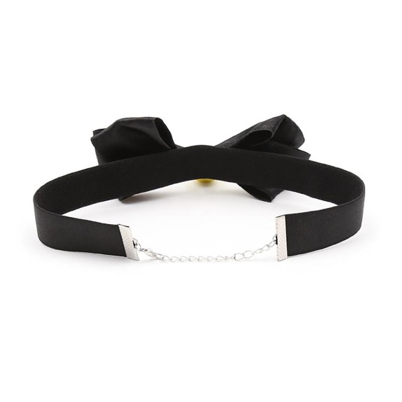 COLLARINO SEXY CON FIOCCO E CAMPANELLO CON CHIUSURA A GANCETTO