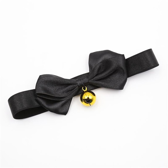 COLLARINO SEXY CON FIOCCO E CAMPANELLO CON CHIUSURA A GANCETTO