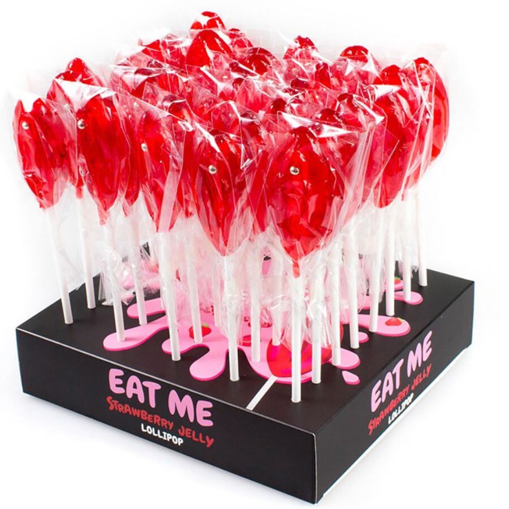 LECCA LECCA ALLA FRAGOLA FORMA DI VAGINA ROSSA GADGET...