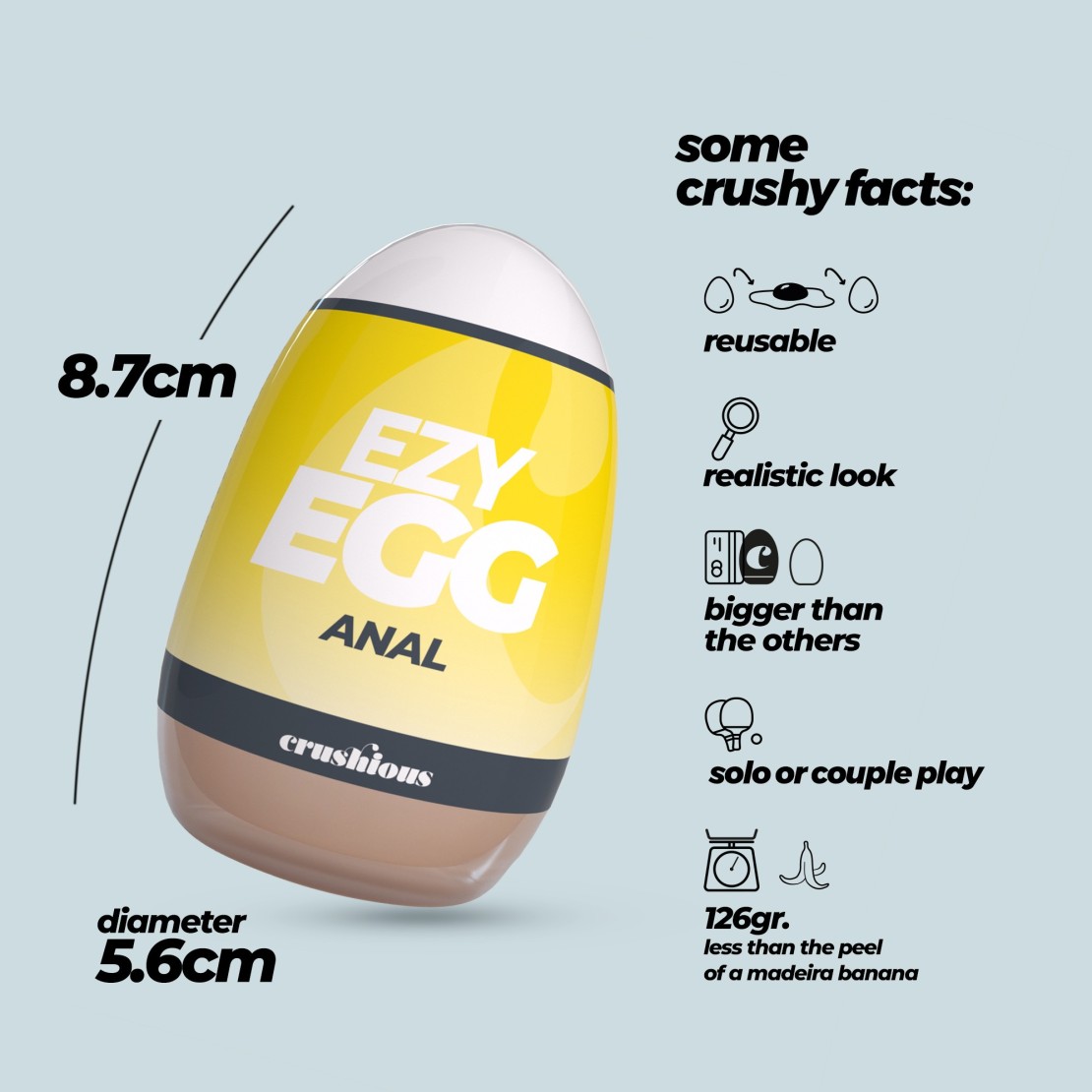 OVETTO MASTURBATORE THE EZY EGG A FORMA DI ANO...