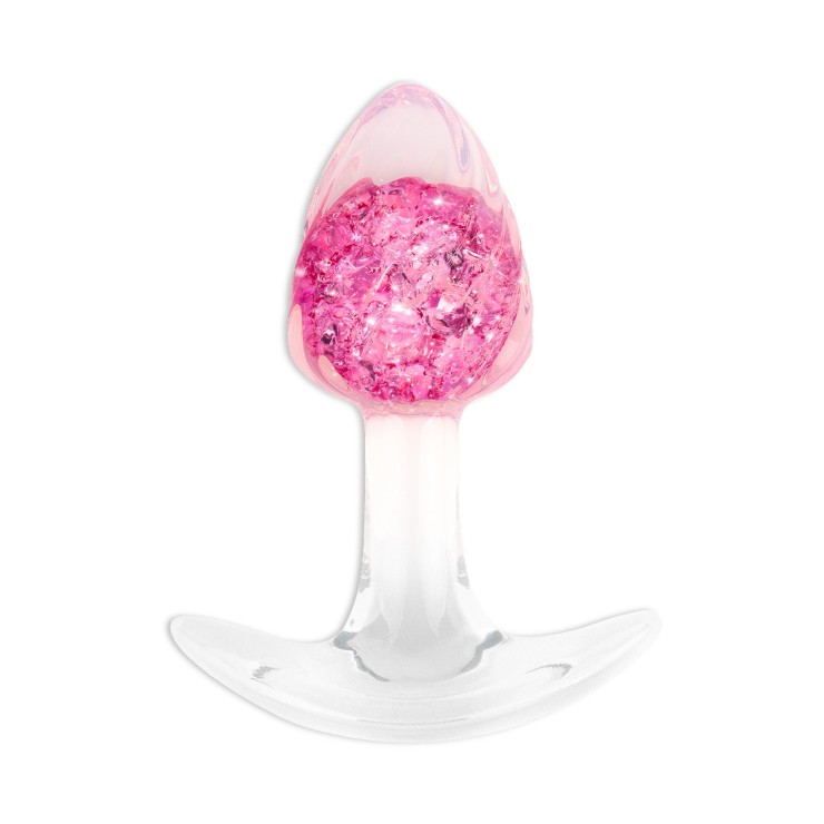 TAPPO ANALE PICCOLO 8,5 CM CON SFERA DI CRISTALLO FUCSIA...