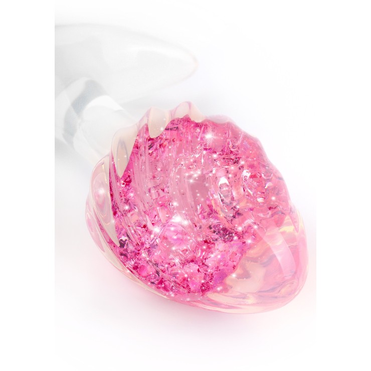 TAPPO ANALE PICCOLO 8,5 CM CON SFERA DI CRISTALLO FUCSIA... 2