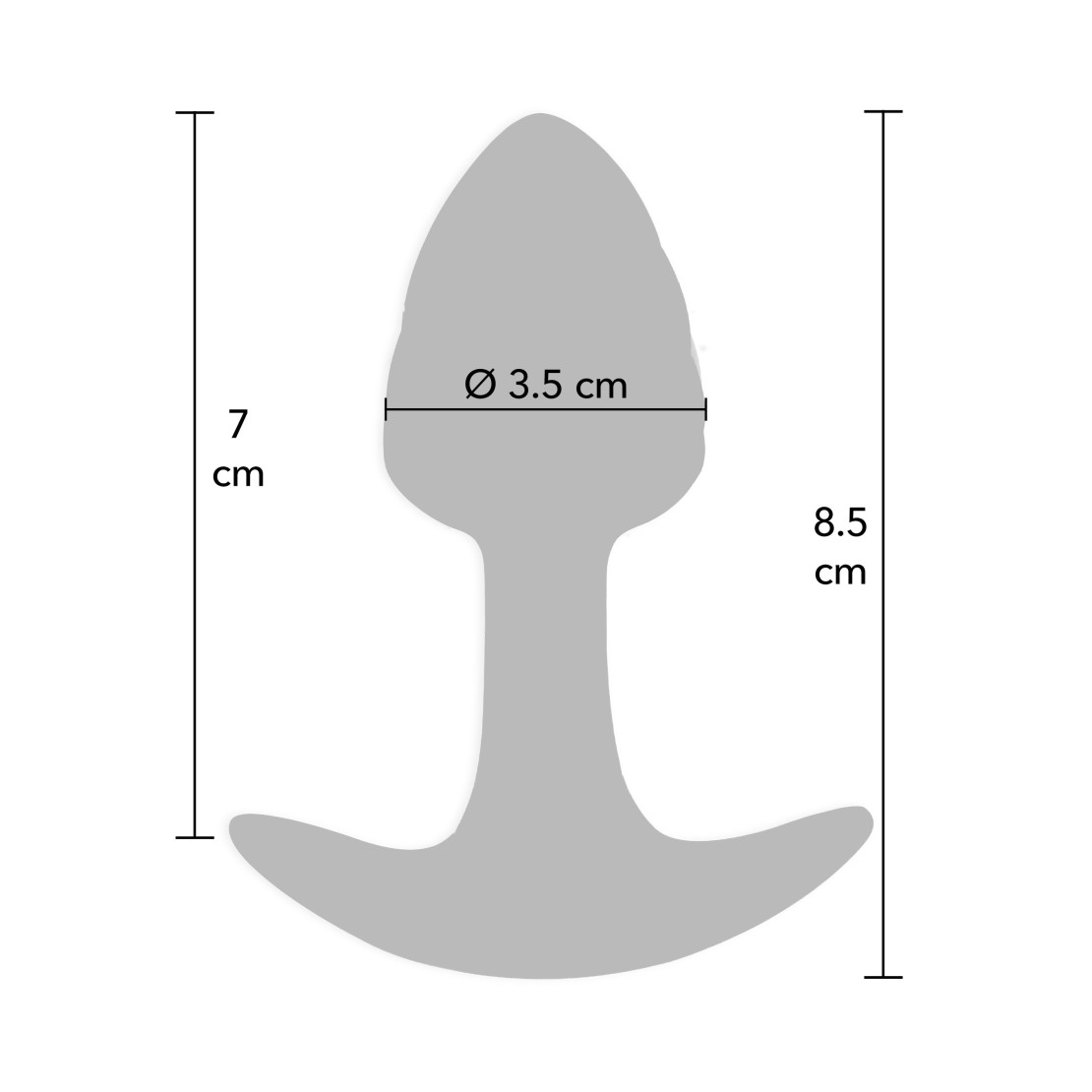 TAPPO ANALE PICCOLO 8,5 CM CON SFERA DI...