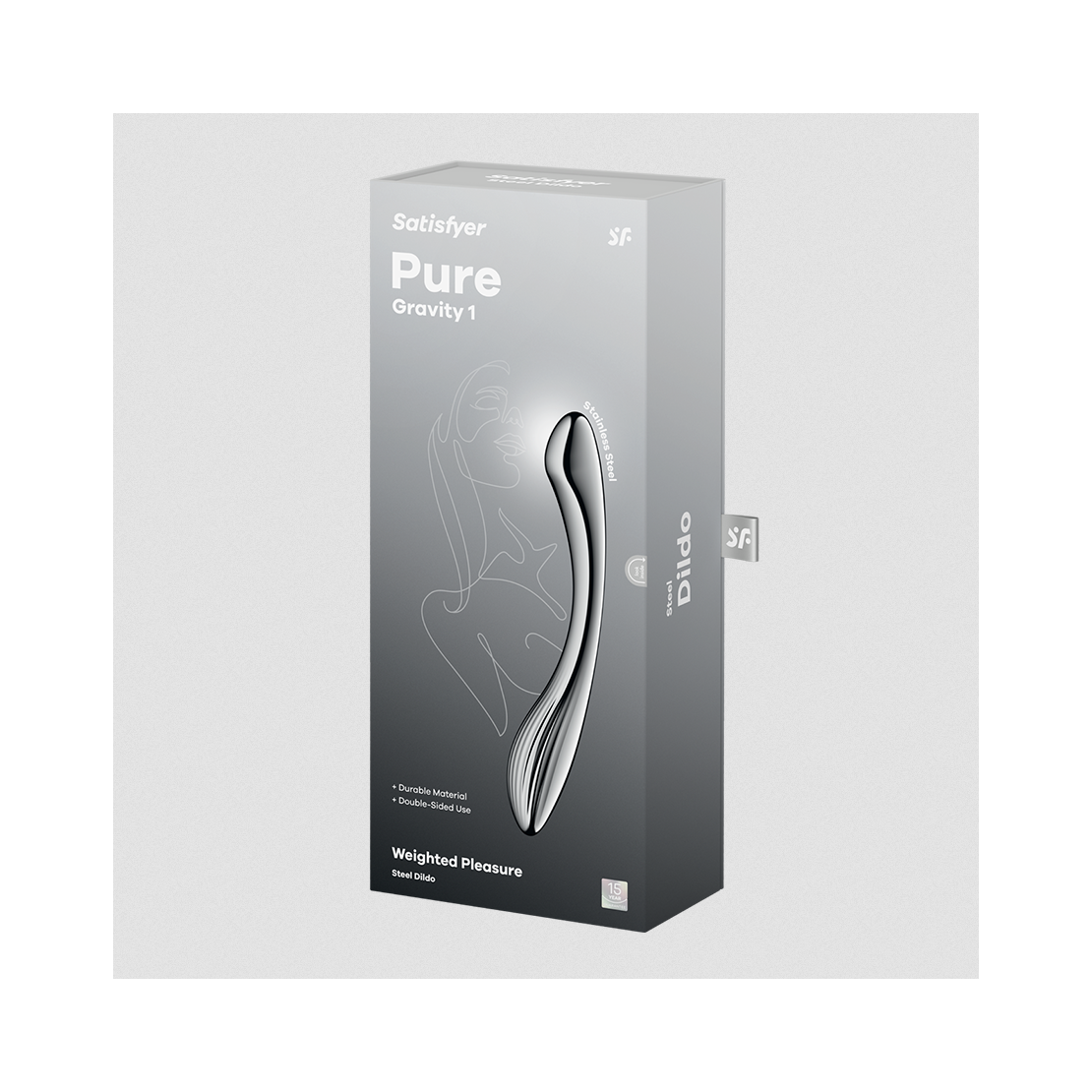 DILDO DOPPIO IN ACCIAIO INOX SUPER IGIENICO PER...
