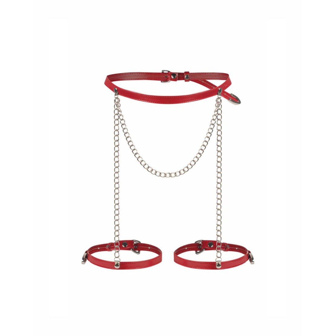 HARNESS ROSSO PER FIANCHI E COSCE REGOLABILE...