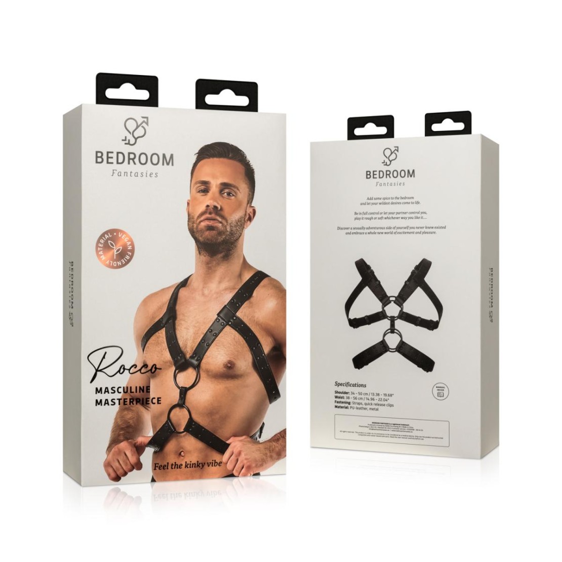 HARNESS PER UOMO IN SIMILPELLE REGOLABILE CON...