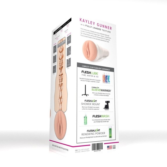 KAYLEY GUNNER FLESHLIGHT MASTURBATORE MASCHILE A FORMA DI VAGINA