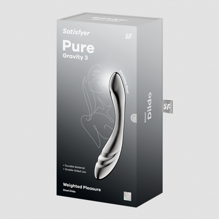 copy of DILDO DOPPIO IN ACCIAIO INOX CON RILIEVI PER...