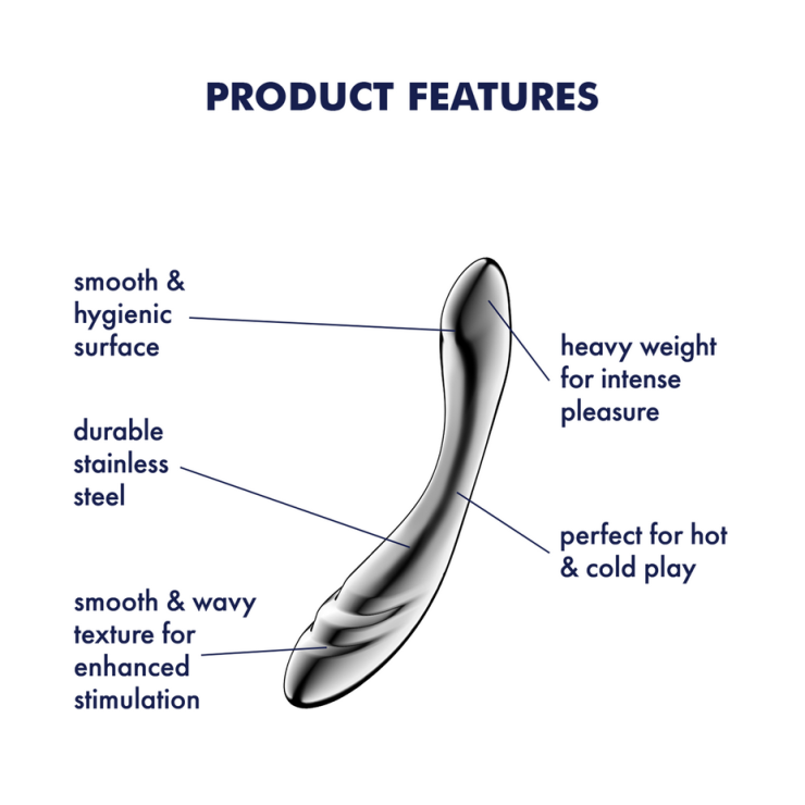 copy of DILDO DOPPIO IN ACCIAIO INOX CON RILIEVI PER... 2
